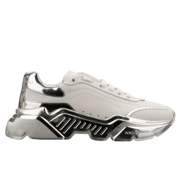 Dolce & Gabbana - Woman Leather Sneaker DAYMASTER Silver White EUR 40,5 - Picture 1 of 5